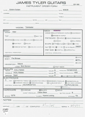 James Tyler Tylerbastar Electric Guitar in Fire Shmear