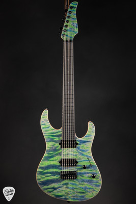 Suhr Modern 7 Quilt Roasted Electric Guitar in Trans Algae