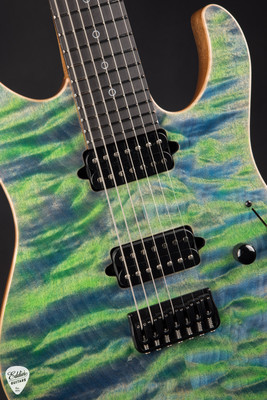 Suhr Modern 7 Quilt Roasted Electric Guitar in Trans Algae