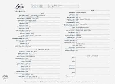 Suhr Modern 7 Quilt Roasted Electric Guitar in Trans Algae