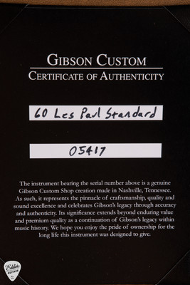 Gibson Custom Shop PSL 1960 Les Paul Standard Reissue V3 VOS Electric Guitar in Heritage Cherry Sunburst