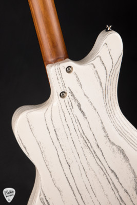 Tom Anderson Raven Classic Electric Guitar in White with Black Dog Hair