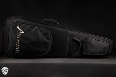 Tom Anderson Raven Classic Electric Guitar in White with Black Dog Hair