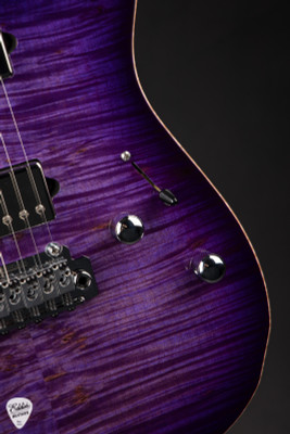 Suhr Modern T – Waterfall Burl Maple & Roasted Swamp Ash Electric Guitar in Trans Purple Burst