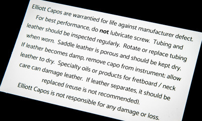 Elliott Capos Elite Guitar Capo