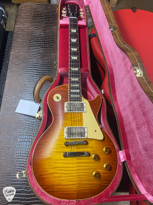 Gibson Custom Shop PSL ’59 Les Paul Standard Reissue VOS Electric Guitar in Vintage Cherry Tea Burst