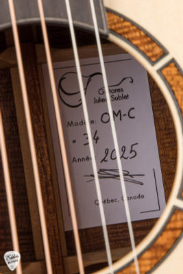 Julien Sublet OM-C Swiss Spruce Figured Koa Acoustic Guitar
