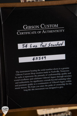 Gibson Certificate of Authenticity