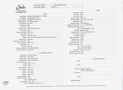 Suhr Standard Thin Burst Limited Edition Electric Guitar in Trans Purple