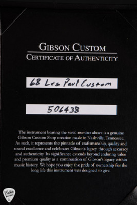 Gibson Custom Shop Made 2 Measure 1968 Les Paul Custom reissue in natural koa