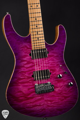 Suhr Modern Quilt Roasted Electric Guitar in Fuchsia Burst