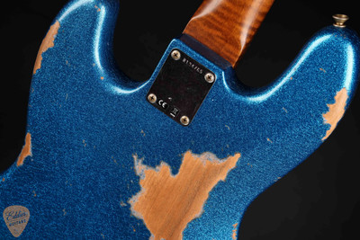 2024 - Fender Eddie's Guitars Exclusive Custom Shop 1964 Jazz Bass Heavy Relic - Blue Sparkle