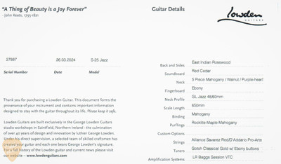 Lowden S25J Nylon Jazz - Western Red Cedar & Indian Rosewood