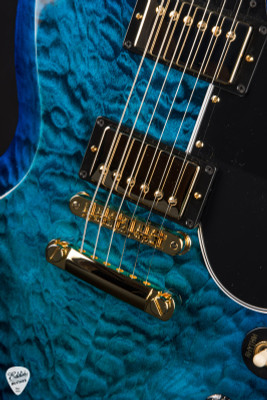 Gibson Custom Shop Made 2 Measure SG Custom 5A Quilt Nordic Blue 7.4 #CS600091