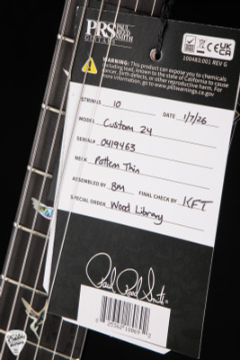 spec sheet for PRS guitar