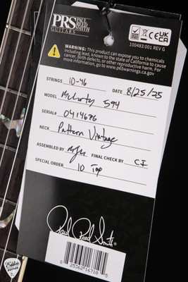 Paul Reed Smith McCarty 594 Spec Sheet
