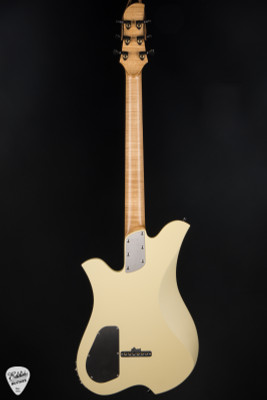 Bacci Leonardo Dual Output Officina Electric Baritone Guitar in Butter White