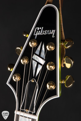 Gibson Custom Shop PSL Flying V Custom Gloss Electric Guitar in Gecko Green Metallic