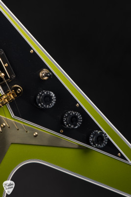 Gibson Custom Shop PSL Flying V Custom Gloss Electric Guitar in Gecko Green Metallic