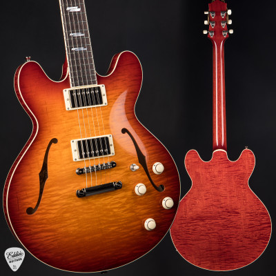 Collings I35 LC Deluxe Custom Inlay/ThroBaks Electric Guitar in Dr. Pepper Burst