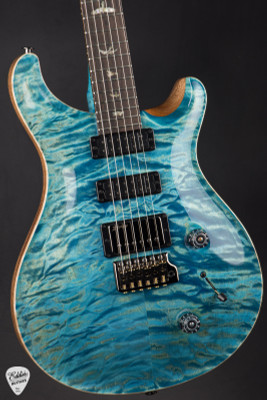 Paul Reed Smith Eddie’s Guitars Wood Library Studio Quilt Top Stained Maple Neck Brazilian FB Electric Guitar in Aquableux