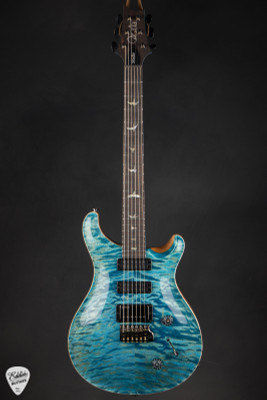 Paul Reed Smith Eddie’s Guitars Wood Library Studio Quilt Top Stained Maple Neck Brazilian FB Electric Guitar in Aquableux