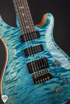 Paul Reed Smith Eddie’s Guitars Wood Library Studio Quilt Top Stained Maple Neck Brazilian FB Electric Guitar in Aquableux