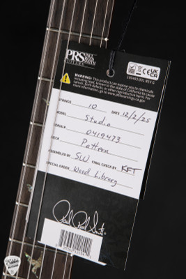 Paul Reed Smith Eddie’s Guitars Wood Library Studio Quilt Top Stained Maple Neck Brazilian FB Electric Guitar in Aquableux