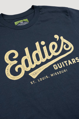 Eddie's Guitars Script Shirt Navy