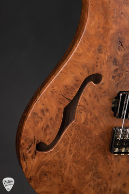 Paul Reed Smith Private Stock 11879 Vela Semi Hollow Cocobolo Redwood Burl Madagascar Rosewood Natural Satin Electric Guitar