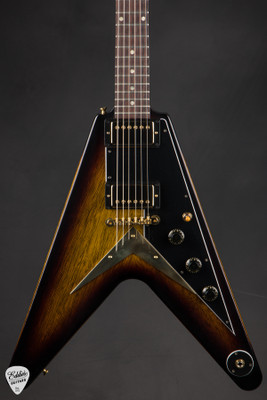 Gibson Custom Shop PSL 1958 Korina Flying V Black Pickguard VOS