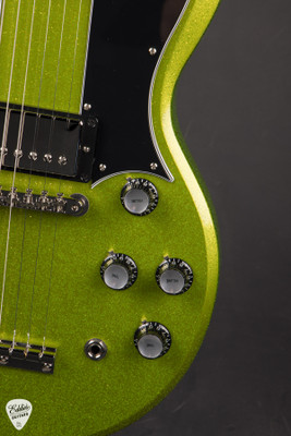 Gibson Custom Shop PSL Mid 60’s EDS-1275 Gloss Ebony Fret Board Gecko Green Sparkle Electric Guitar