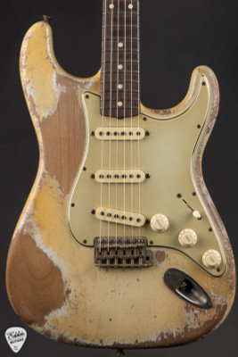 Fender Custom Shop Master Built 1963 Stratocaster Ultra Relic Electric Guitar in Faded Sonic Blue