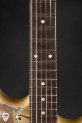 Fender Custom Shop Master Built 1963 Stratocaster Ultra Relic Electric Guitar in Faded Sonic Blue