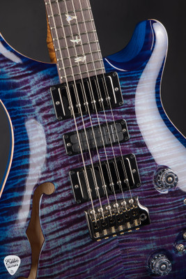 2021 Paul Reed Smith Electric Guitar Eddie’s Guitars Wood Library Special Semi Hollow Brazilian Violet Blue Burst