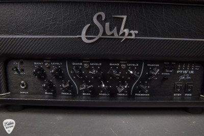 Suhr PT-15 Guitar Amplifier Head I. R. PT 2×12 Speaker Cabinet signed by Reb Beach