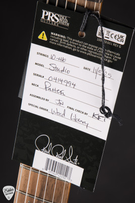 Paul Reed Smith Electric Guitar Eddie’s Guitars Wood Library Studio Swamp Ash and Brazilian Livingston Lemondrop