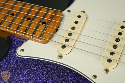 Fender Custom Shop Eddie's Guitars Exclusive Dealer Select Roasted 1963 Stratocaster Journeyman - Purple Sparkle