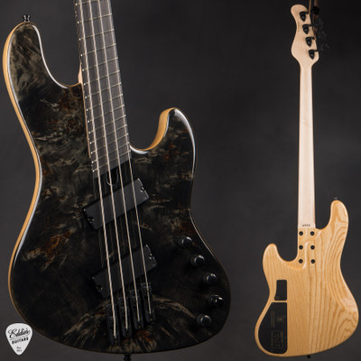 2024 Mayones Jabba Custom VF Transparent Black Gloss Bass Guitar