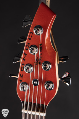 Ernie Ball Music Man Bongo 6 HH Bass Guitar in Blood Orange