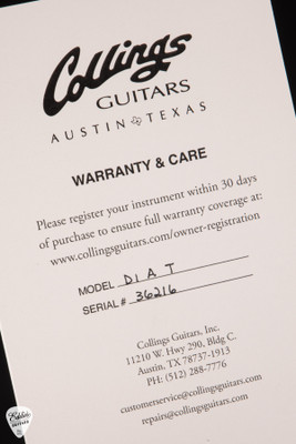 Collings D1A-T Acoustic Guitar with Adirondack Spruce & Honduran Mahogany