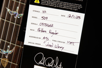 Sale Pending-2023 - Paul Reed Smith Eddie's Guitars Wood Library 509 - Makena Blue/Korina Back/Rosewood Neck/Cocobolo FB