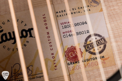 Taylor Custom #12 C14ce B5012 Grand Auditorium Sitka Spruce & Big Leaf Flamed Maple Z-Glide Acoustic Guitar NAMM 2025