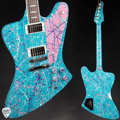 Kauer Banshee Electric Guitar in Taos Turquoise Splatter/NAMM Instrument