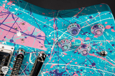 Kauer Banshee Electric Guitar in Taos Turquoise Splatter/NAMM Instrument