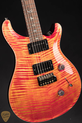 Paul Reed Smith Eddie’s Guitars Wood Library Custom 24 Brazilian FB/Rosewood Neck – Blood Orange Electric Guitar