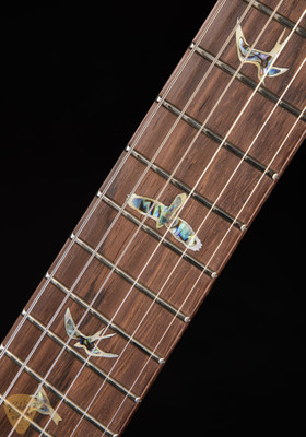 Paul Reed Smith Eddie’s Guitars Wood Library Custom 24 Brazilian FB/Rosewood Neck – Blood Orange Electric Guitar