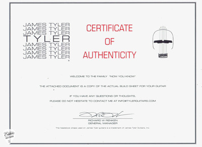 James Tyler Classic White Shmear electric guitar