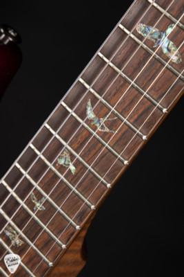 Paul Reed Smith Eddie’s Guitars Wood Library Custom 24 Semi-Hollow Swamp Ash/Cocobolo Electric Guitar in Charcoal Purple Burst