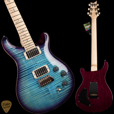 2024 - Paul Reed Smith Eddie's Guitars Wood Library DGT (David Grissom Trem)Swamp Ash/Figured Maple Neck Aquableux Purple Burst